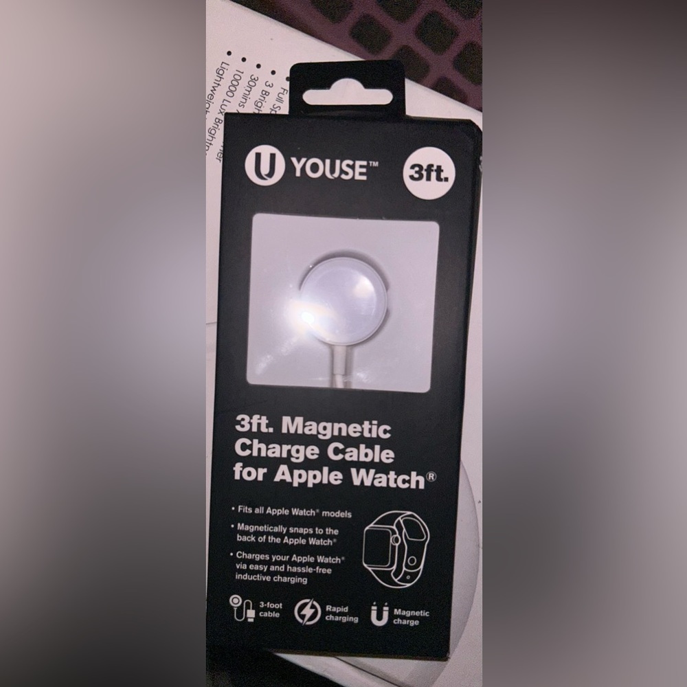 NWT U Youse 3ft magnetic apple watch charger